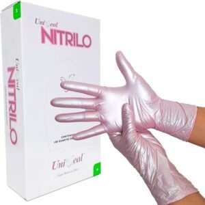 Guantes Nitrilo Rosa Metálico