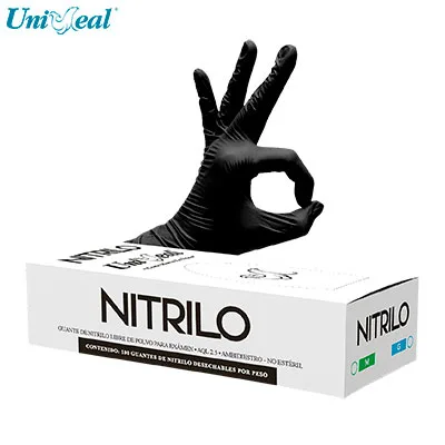 Guantes De Nitrilo Negro UniSeal
