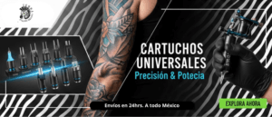 Banner de cartuchos universales para tatuaje y PMU Zebra Tattoo Supply