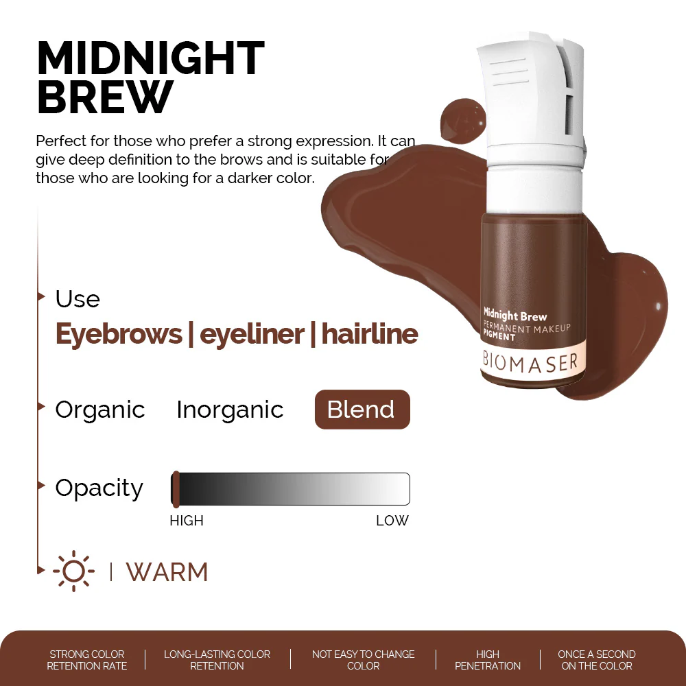 Biomaser-Midnight-Brew pigmento híbrido para cejas